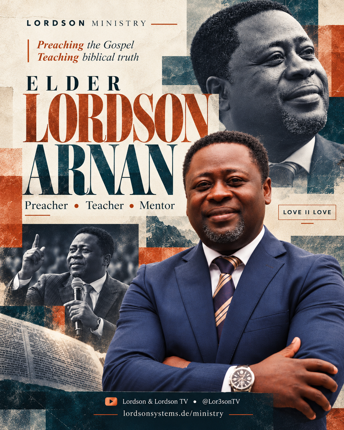 Lordson Ministry – gestaltetes Motiv mit Elder Lordson Arnan