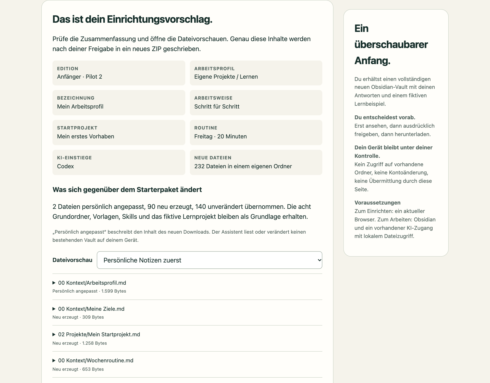 Originalaufnahme der Werkstatt-Einrichtungsvorschau